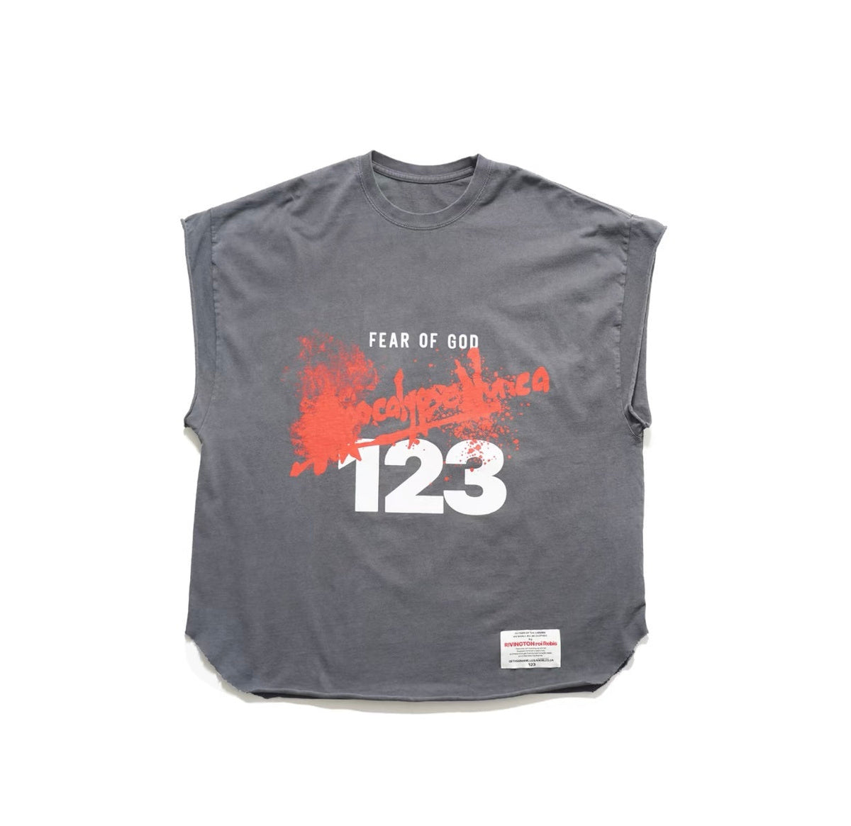 RRR123 Oversized Raw‑Edge Street Tank