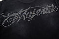Majestik “Space Rider” Rhinestone Department Vintage Tee（Black）