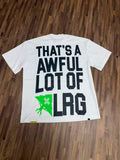 1. That’s A Awful Lot Of LRG Green Tree Logo Oversized White Tee